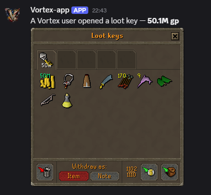 50M gp loot key