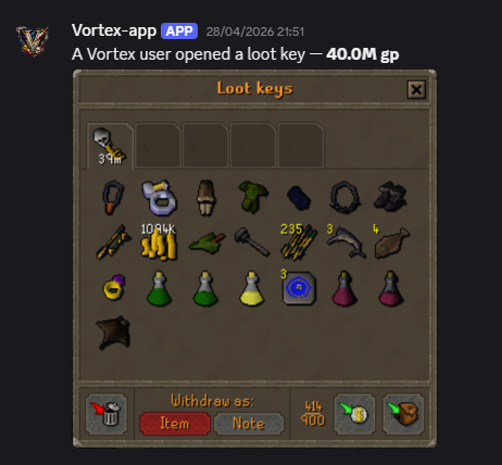 40M gp loot key