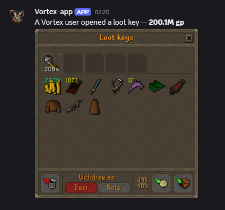 200M gp loot key